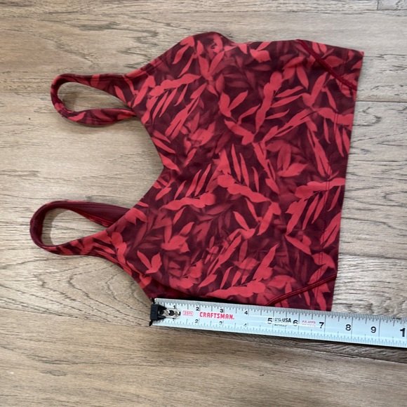 Lululemon Align Cropped Tank Top Spray Leaf Fireside Red Multi Size 2 - Picture 10 of 11
